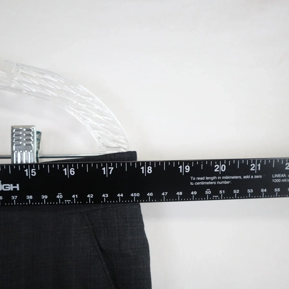 Banana Republic Pants Mens 35x30 Tailored Fit Dress Suit Flat Front‎ Black Plaid